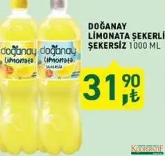 DOĞANAY LİMONATA ŞEKERLİ/ŞEKERSİZ 1 L fiyat ve kampanya bilgisi